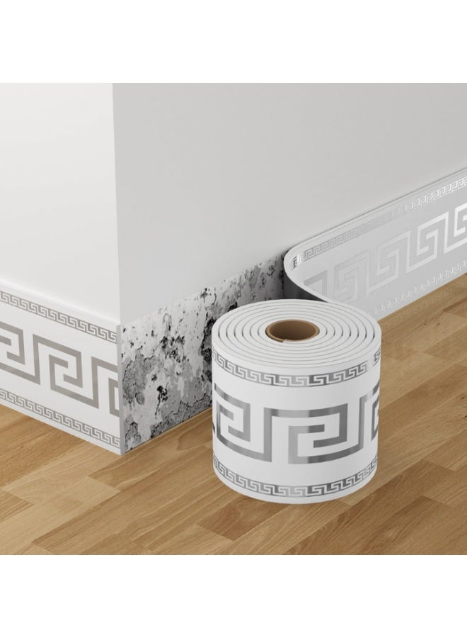 لفة واحدة من ملصقات حواف ورق الجدران، حواف أسقف ذاتية اللصق، حواف جدارية لتزيين المنزل بنفسك، 10 سم × 5 أمتار